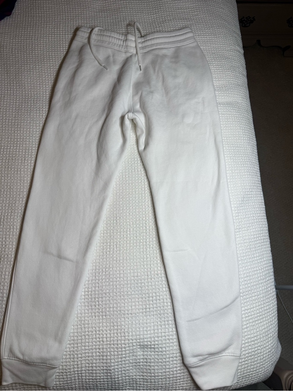 Classic White Drawstring Sweatpants